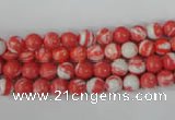 CTU1000 15.5 inches 4mm round synthetic turquoise beads wholesale