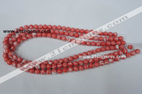 CTU1002 15.5 inches 8mm round synthetic turquoise beads wholesale