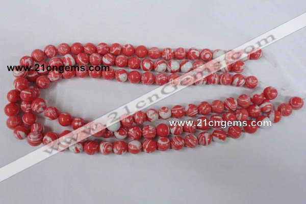 CTU1003 15.5 inches 10mm round synthetic turquoise beads wholesale