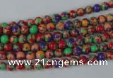 CTU1050 15.5 inches 4mm round synthetic turquoise beads wholesale