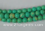 CTU1161 15.5 inches 6mm round synthetic turquoise beads wholesale