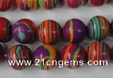 CTU1190 15.5 inches 14mm round synthetic turquoise beads wholesale