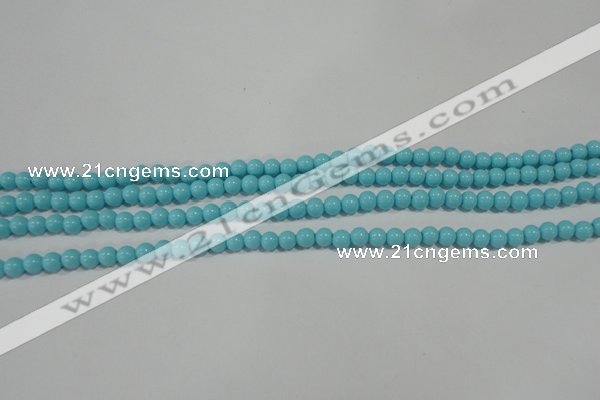 CTU1211 15.5 inches 6mm round synthetic turquoise beads