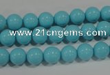 CTU1213 15.5 inches 10mm round synthetic turquoise beads