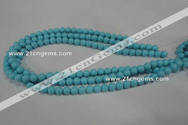 CTU1213 15.5 inches 10mm round synthetic turquoise beads