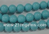 CTU1214 15.5 inches 12mm round synthetic turquoise beads