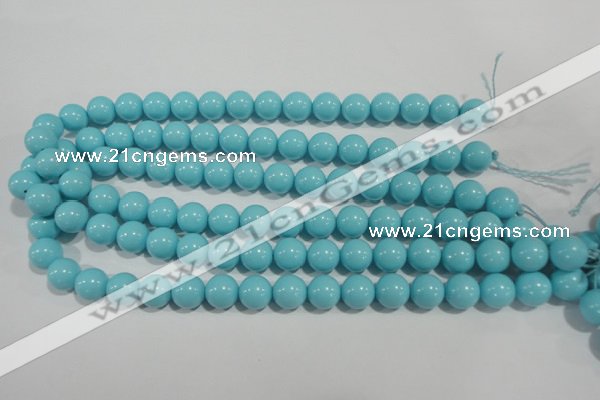 CTU1215 15.5 inches 14mm round synthetic turquoise beads