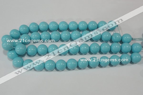 CTU1216 15.5 inches 16mm round synthetic turquoise beads