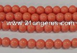 CTU1312 15.5 inches 6mm round synthetic turquoise beads