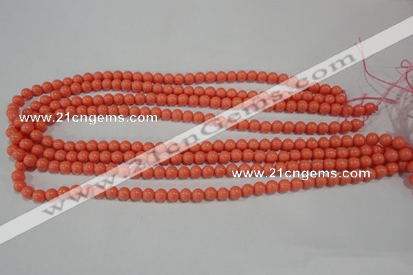 CTU1312 15.5 inches 6mm round synthetic turquoise beads