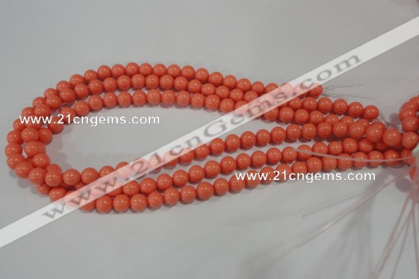 CTU1313 15.5 inches 8mm round synthetic turquoise beads