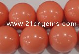CTU1319 15.5 inches 20mm round synthetic turquoise beads