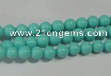 CTU1382 15.5 inches 6mm round synthetic turquoise beads