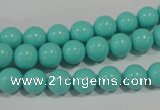 CTU1383 15.5 inches 8mm round synthetic turquoise beads