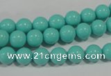 CTU1383 15.5 inches 8mm round synthetic turquoise beads