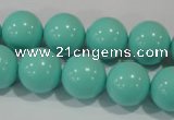 CTU1386 15.5 inches 14mm round synthetic turquoise beads