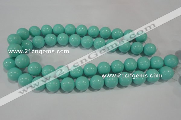 CTU1386 15.5 inches 14mm round synthetic turquoise beads