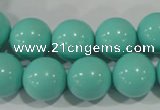 CTU1387 15.5 inches 16mm round synthetic turquoise beads