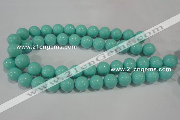 CTU1387 15.5 inches 16mm round synthetic turquoise beads