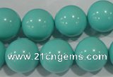 CTU1388 15.5 inches 18mm round synthetic turquoise beads