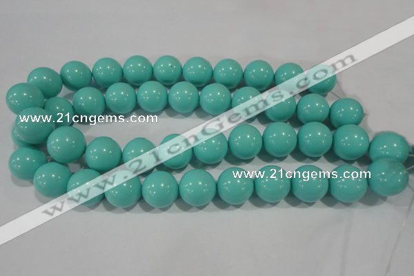 CTU1388 15.5 inches 18mm round synthetic turquoise beads