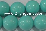 CTU1389 15.5 inches 20mm round synthetic turquoise beads