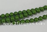 CTU1391 15.5 inches 5mm round synthetic turquoise beads