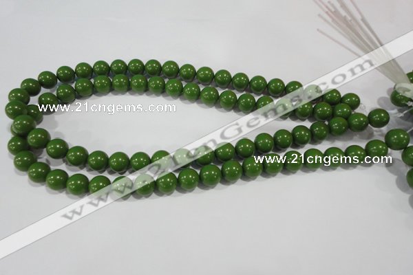 CTU1395 15.5 inches 12mm round synthetic turquoise beads