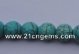 CTU14 15.5 inches 10mm faceted round blue turquoise beads Wholesale