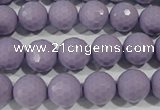 CTU1413 15.5 inches 10mm faceted round synthetic turquoise beads