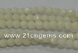 CTU1441 15.5 inches 3mm faceted round synthetic turquoise beads