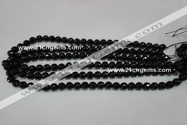 CTU1483 15.5 inches 8mm faceted round synthetic turquoise beads