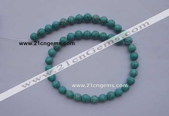 CTU15 15.5 inches 12mm faceted round blue turquoise beads Wholesale