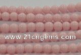 CTU1501 15.5 inches 4mm round synthetic turquoise beads