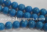 CTU1620 15.5 inches 4mm round synthetic turquoise beads