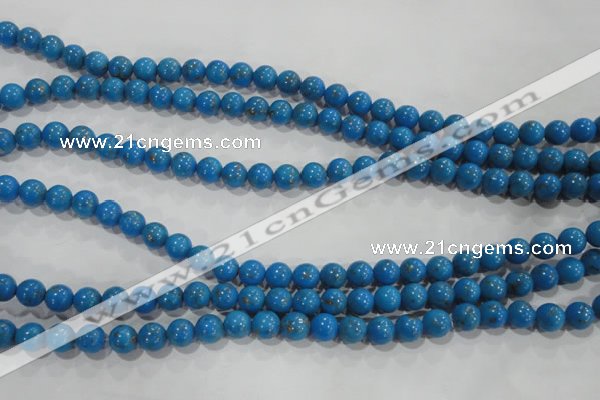 CTU1620 15.5 inches 4mm round synthetic turquoise beads