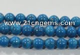 CTU1622 15.5 inches 8mm round synthetic turquoise beads