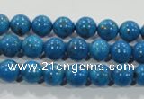 CTU1623 15.5 inches 10mm round synthetic turquoise beads