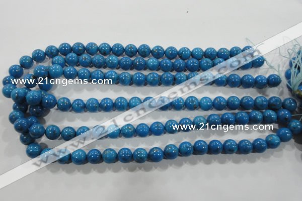 CTU1624 15.5 inches 12mm round synthetic turquoise beads