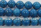 CTU1625 15.5 inches 14mm round synthetic turquoise beads