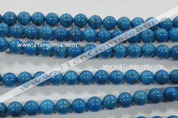 CTU1625 15.5 inches 14mm round synthetic turquoise beads