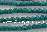 CTU1672 15.5 inches 6mm round synthetic turquoise beads