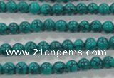 CTU1672 15.5 inches 6mm round synthetic turquoise beads