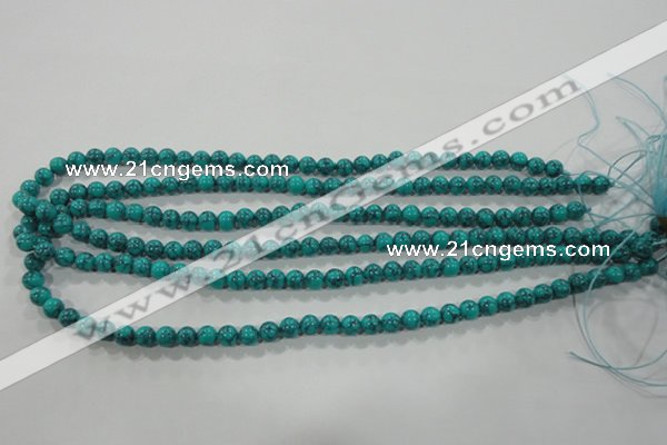 CTU1672 15.5 inches 6mm round synthetic turquoise beads