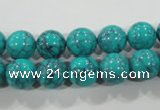 CTU1674 15.5 inches 10mm round synthetic turquoise beads