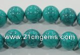 CTU1676 15.5 inches 14mm round synthetic turquoise beads