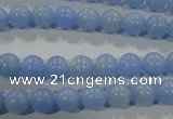 CTU1731 15.5 inches 4mm round synthetic turquoise beads