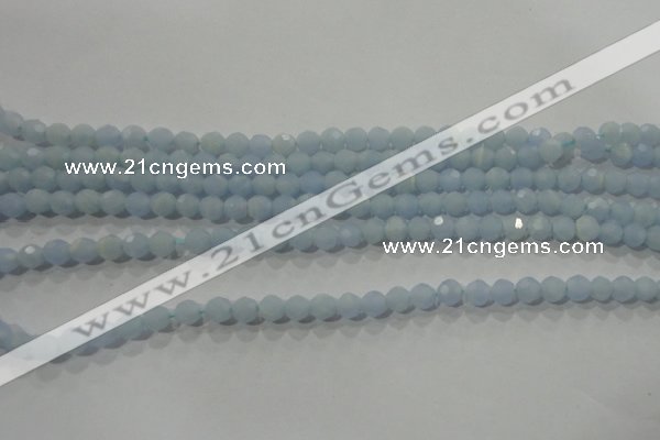 CTU1741 15.5 inches 4mm faceted round synthetic turquoise beads