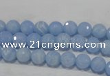 CTU1742 15.5 inches 6mm faceted round synthetic turquoise beads