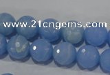 CTU1744 15.5 inches 10mm faceted round synthetic turquoise beads